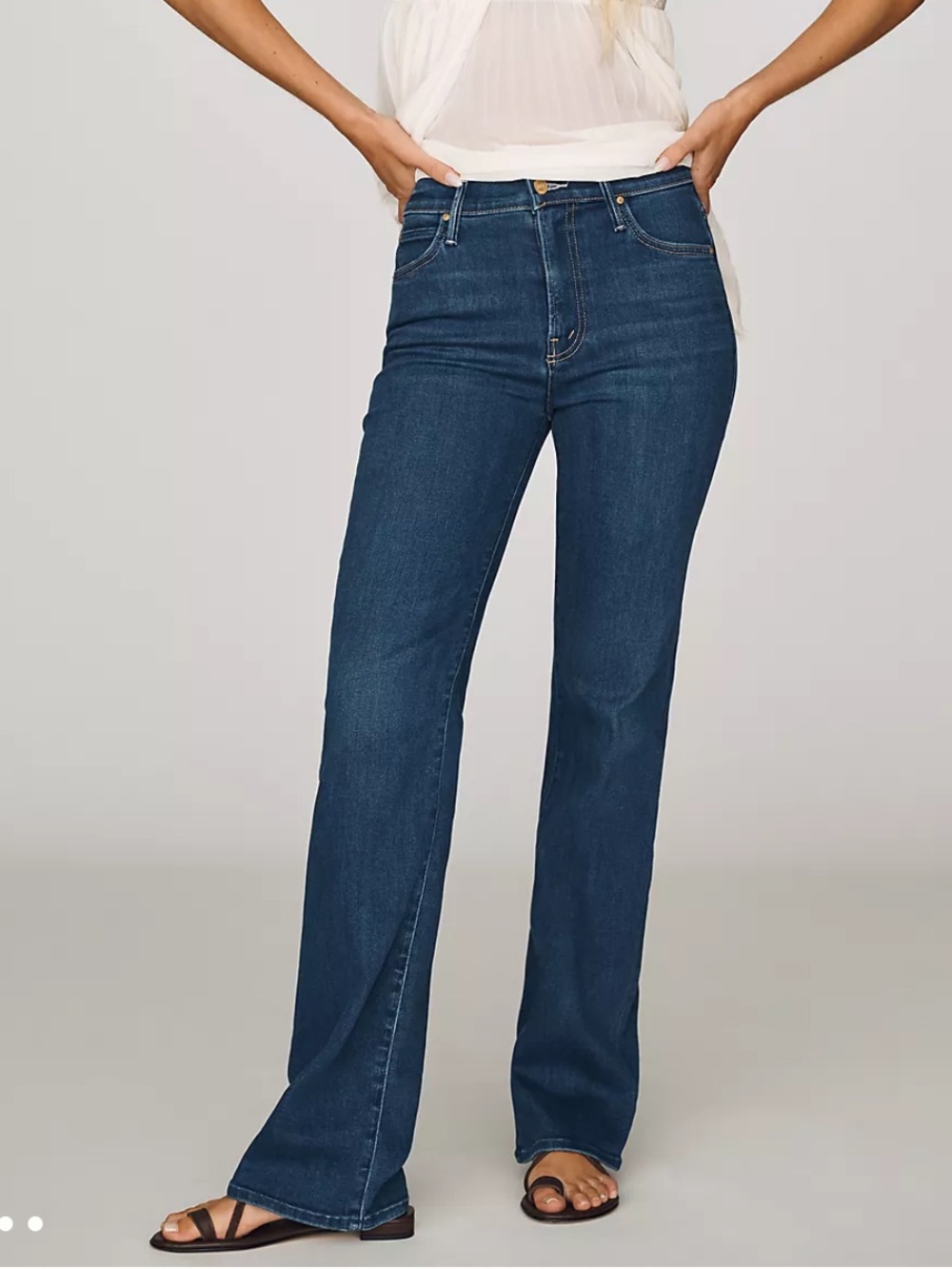 NWT MOTHER The Kick It Jeans Women 25 Pinkies Up High Rise Straight Leg New